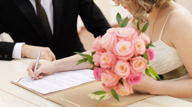 bride and groom at a wedding